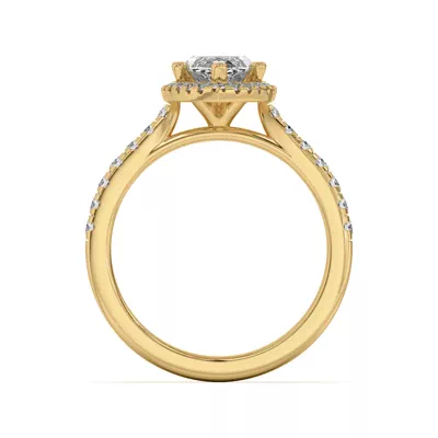 Estelle Classic Pavé Cathedral Halo Engagement Ring