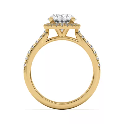 Estelle Classic Pavé Cathedral Halo Engagement Ring