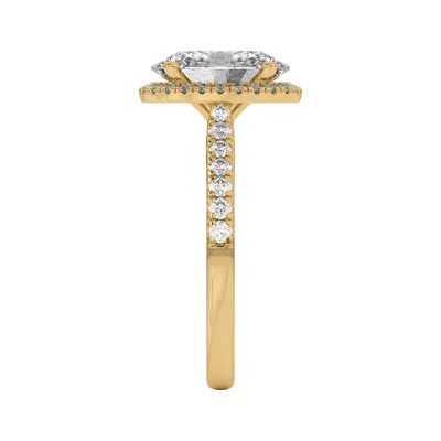 Estelle Classic Pavé Cathedral Halo Engagement Ring