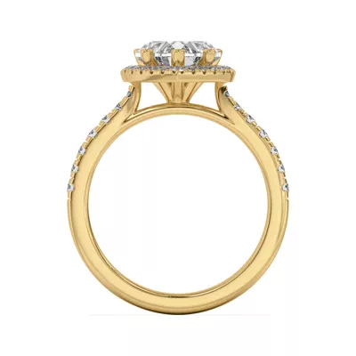 Estelle Classic Pavé Cathedral Halo Engagement Ring