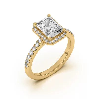 Estelle Classic Pavé Cathedral Halo Engagement Ring