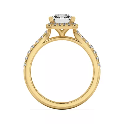 Estelle Classic Pavé Cathedral Halo Engagement Ring