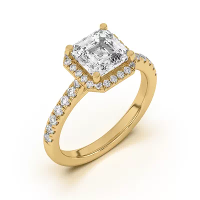 Estelle Classic Pavé Cathedral Halo Engagement Ring