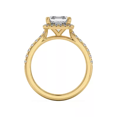 Estelle Classic Pavé Cathedral Halo Engagement Ring