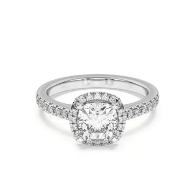 Estelle Classic Pavé Cathedral Halo Engagement Ring