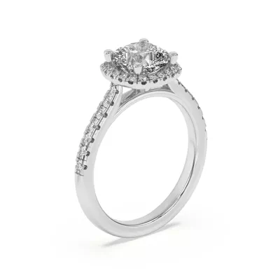 Estelle Classic Pavé Cathedral Halo Engagement Ring