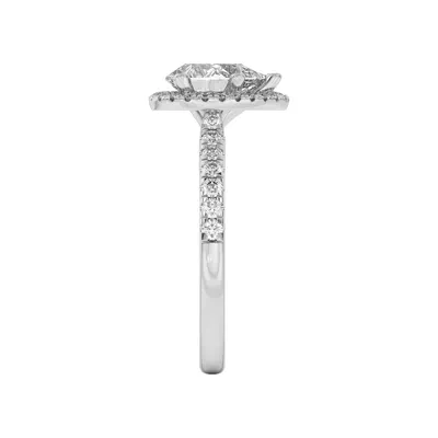Estelle Classic Pavé Cathedral Halo Engagement Ring
