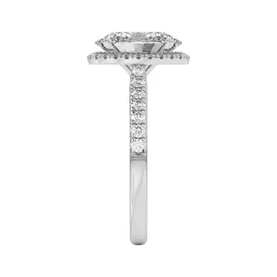Estelle Classic Pavé Cathedral Halo Engagement Ring