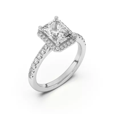 Estelle Classic Pavé Cathedral Halo Engagement Ring