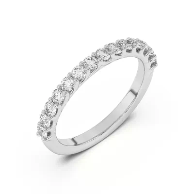 Wave Prong Pavé Band