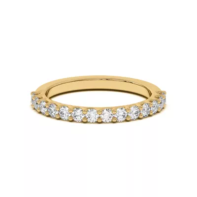 Wave Prong Pavé Band