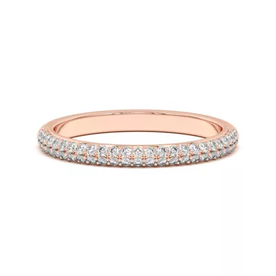 Ingrid Double Row Pavé Band