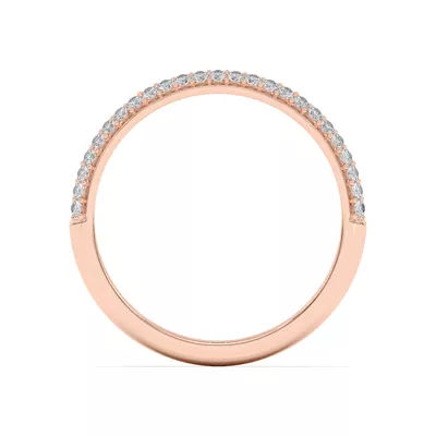 Ingrid Double Row Pavé Band