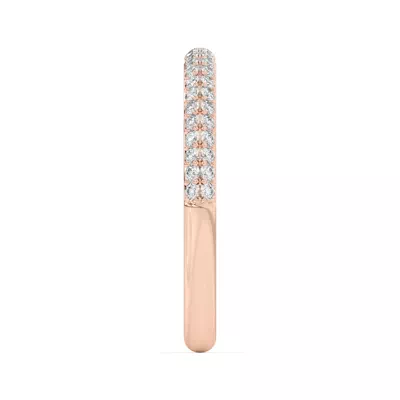 Ingrid Double Row Pavé Band