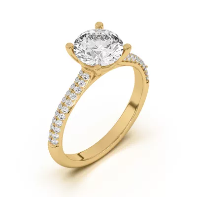 Ingrid Double Row Pavé Engagement Ring