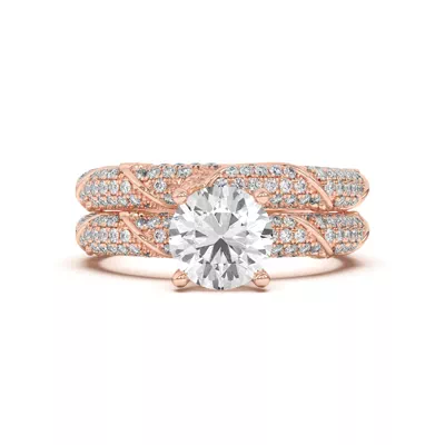 Laurel Twisting Vine And Leaf Pavé Band