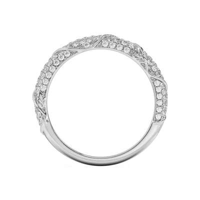 Laurel Twisting Vine And Leaf Pavé Band