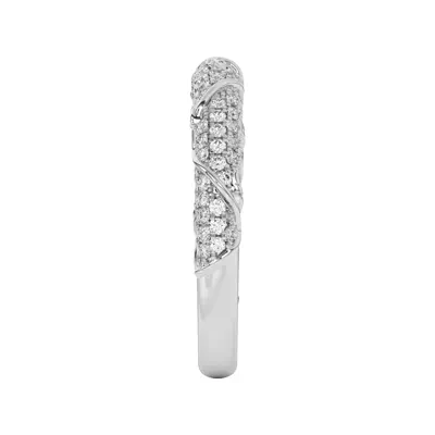 Laurel Twisting Vine And Leaf Pavé Band