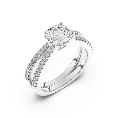 Bree Split Shank Pavé Engagement Ring