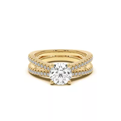 Bree Split Shank Pavé Engagement Ring