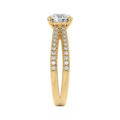 Bree Split Shank Pavé Engagement Ring
