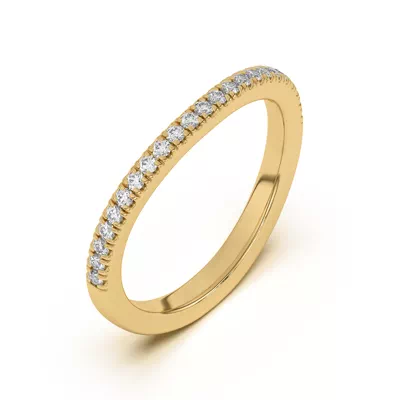 Bree Curved Pavé Band