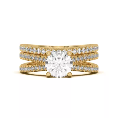 Bree Curved Pavé Band