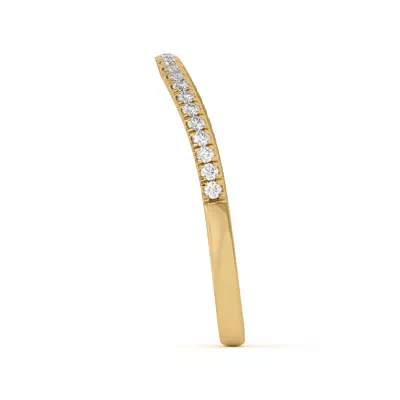 Liana Curve Pavé Band