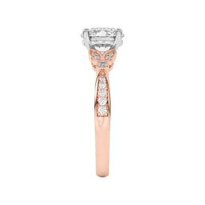 Fernanda Leaf Two-Tone Engagement Ring