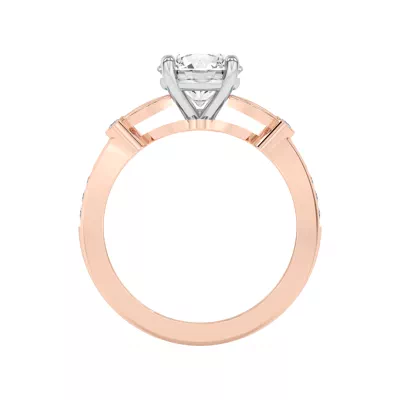 Fernanda Leaf Two-Tone Engagement Ring