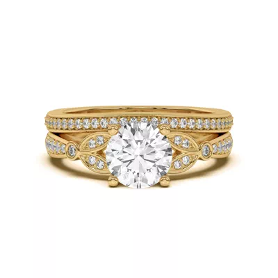 Fernanda Curved Pavé Band