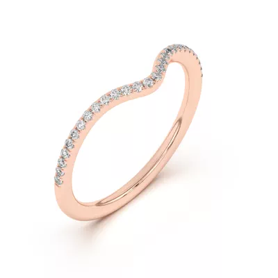 Andra Curved Pavé Band