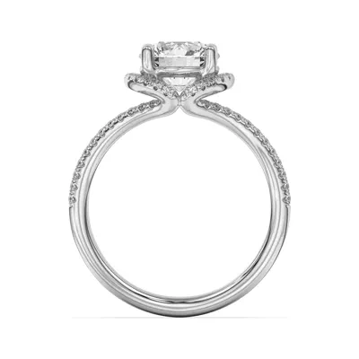 Andra Folded Halo Engagement Ring