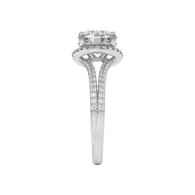 Andra Folded Halo Engagement Ring