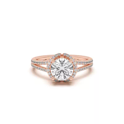 Andra Folded Halo Engagement Ring