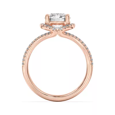 Andra Folded Halo Engagement Ring