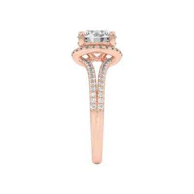 Andra Folded Halo Engagement Ring