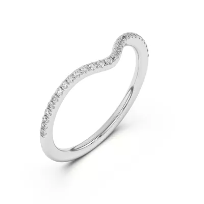 Andra Curved Pavé Band