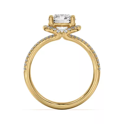 Andra Folded Halo Engagement Ring