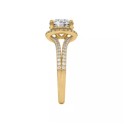 Andra Folded Halo Engagement Ring