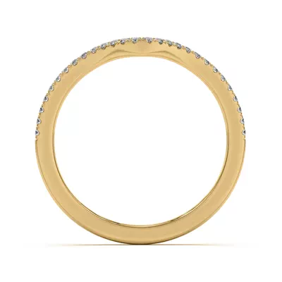 Andra Curved Pavé Band