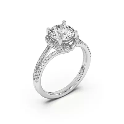 Andra Folded Halo Engagement Ring