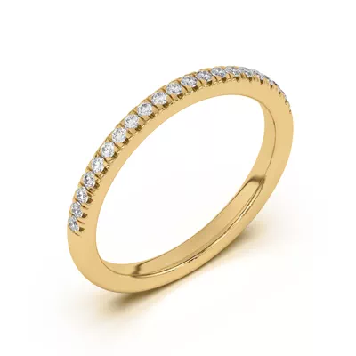 Nalani Curved Pavé Band