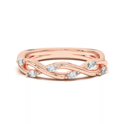 Maxime Twisted Marquise Diamond Band