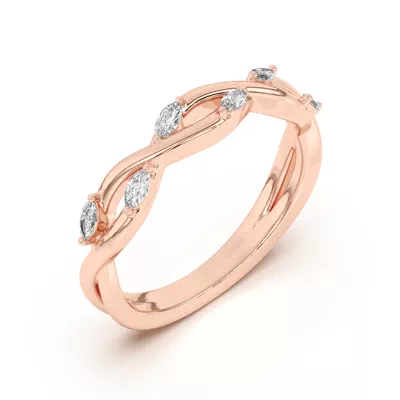 Maxime Twisted Marquise Diamond Band