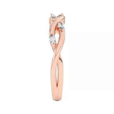 Maxime Twisted Marquise Diamond Band