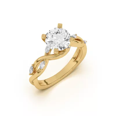 Maxime Twisted Marquise Diamond Engagement Ring