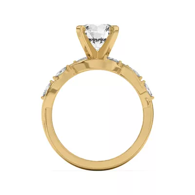 Maxime Twisted Marquise Diamond Engagement Ring