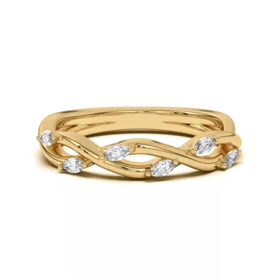 Maxime Twisted Marquise Diamond Band
