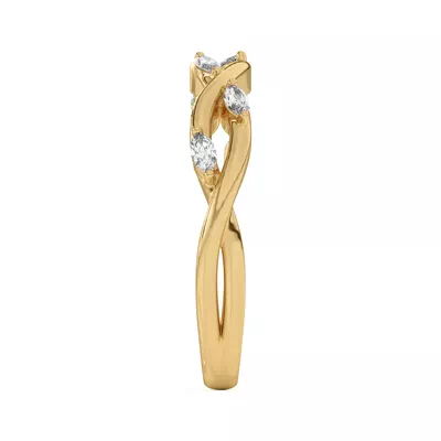Maxime Twisted Marquise Diamond Band
